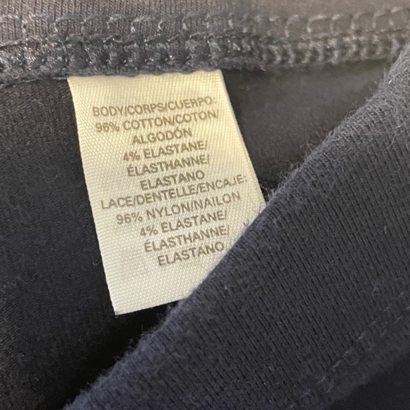 Victorias Secret Crochet Net Side Navy Blue Leggings Size XL - Picture 7 of 9